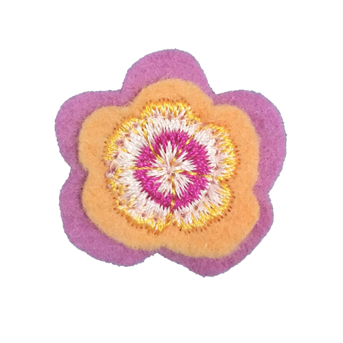 Bloem button roze